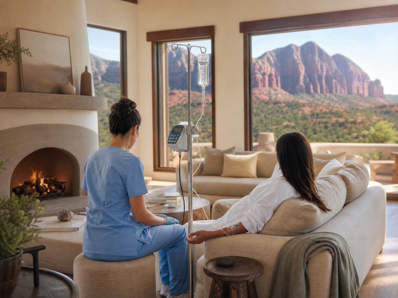 Concierge in-home IV therapy visit in the Verde Valley
